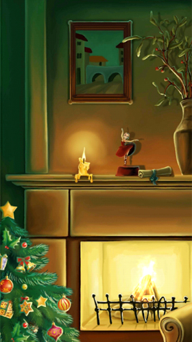 Скріншот Christmas fireplace by Amax LWPS. Скачати живі шпалери на Андроїд планшети і телефони.