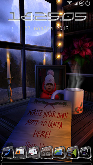 Screenshots of the Christmas HD for Android tablet, phone.