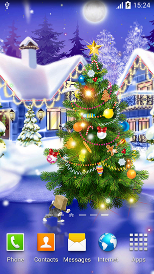 Christmas ice rink - бесплатно скачать живые обои на Андроид телефон или планшет.