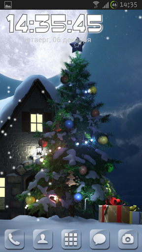 Christmas moon - безкоштовно скачати живі шпалери на Андроїд телефон або планшет.