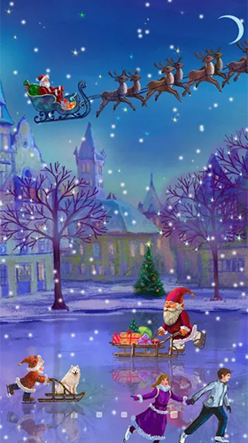 Christmas rink by 7art Studio - бесплатно скачать живые обои на Андроид телефон или планшет.
