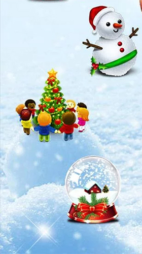 Écrans de Christmas Santa pour tablette et téléphone Android.