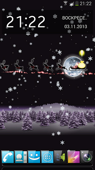 Christmas Santa HD für Android spielen. Live Wallpaper Weihnachtsmann HD kostenloser Download.