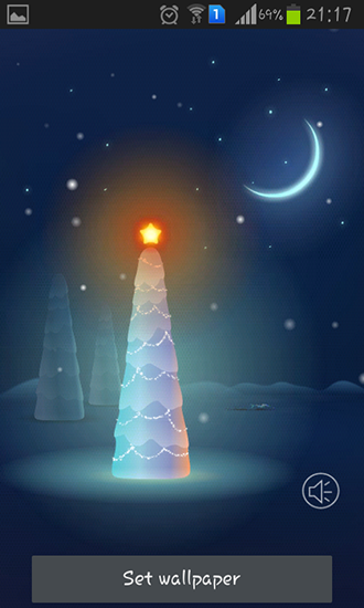 Fondos de pantalla animados a Christmas snow para Android. Descarga gratuita fondos de pantalla animados Nieve de Navidad.