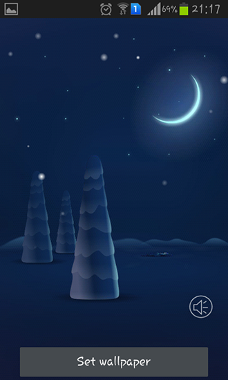 Screenshots of the Christmas snow for Android tablet, phone.