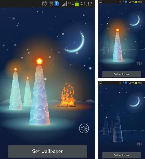 Дополнительно к живым обоям на Андроид телефоны и планшеты Затерянный остров, вы можете также бесплатно скачать заставку Christmas snow.