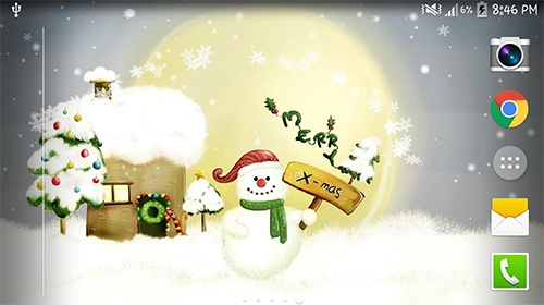 Android 用ライブ・ウォールペーパー HD: クリスマスの雪をプレイします。ゲームChristmas snow by Live wallpaper HDの無料ダウンロード。