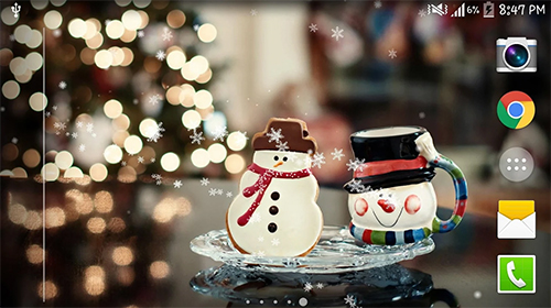 Christmas snow by Live wallpaper HD - скріншот живих шпалер для Android.
