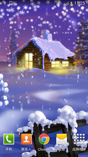 Скріншот Christmas snow by Orchid. Скачати живі шпалери на Андроїд планшети і телефони.