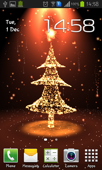 Screenshots of the Christmas tree for Android tablet, phone.