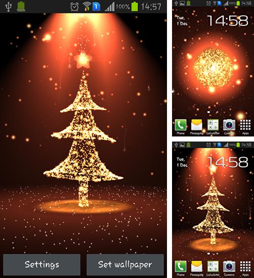 Kostenloses Android-Live Wallpaper Weihnachtsbaum. Vollversion der Android-apk-App Christmas tree für Tablets und Telefone.