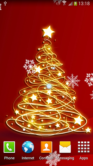 Christmas tree 3D by Amax lwps für Android spielen. Live Wallpaper Weihnachtsbaum 3D kostenloser Download.