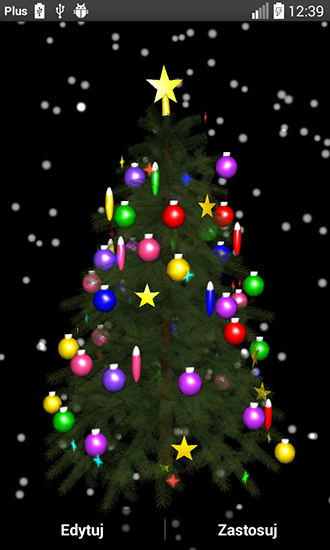 Kostenloses Android-Live Wallpaper Weihnachtsbaum 3D. Vollversion der Android-apk-App Christmas tree 3D by Zbigniew Ross für Tablets und Telefone.