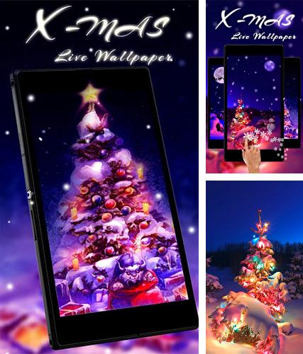 En plus du fond d'écran Papillons abstraits  pour téléphones et tablettes Android, vous pouvez aussi télécharger gratuitement Sapin de Noël , Christmas tree by Live Wallpaper Workshop.