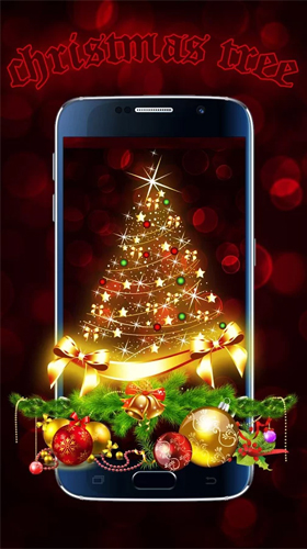 Android タブレット、携帯電話用ライブ・ウォールペーパーズ・スタジオ・シーム: クリスマスツリーのスクリーンショット。