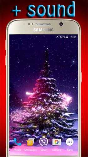 Christmas tree by Pro LWP - бесплатно скачать живые обои на Андроид телефон или планшет.