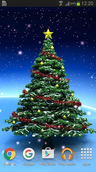 Christmas trees - безкоштовно скачати живі шпалери на Андроїд телефон або планшет.