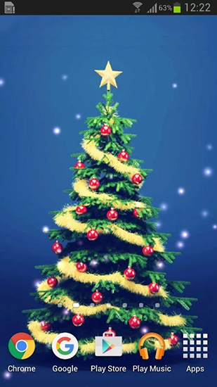 Écrans de Christmas trees pour tablette et téléphone Android.