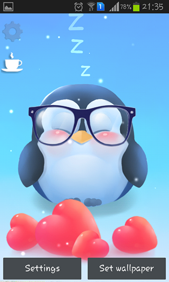Screenshots of the Chubby penguin for Android tablet, phone.