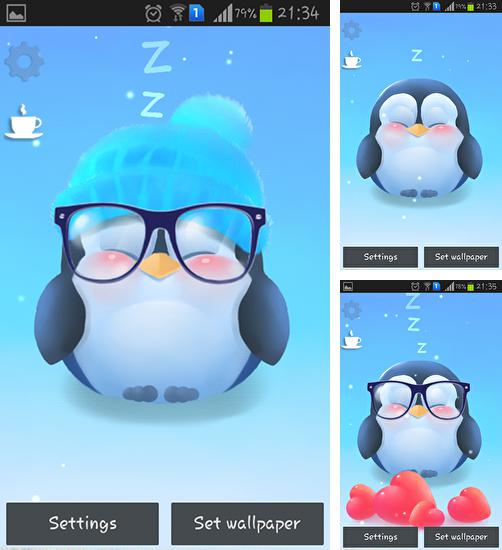 Kostenloses Android-Live Wallpaper Knuddeliger Pinguin. Vollversion der Android-apk-App Chubby penguin für Tablets und Telefone.