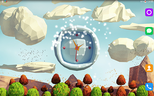 Screenshots do Relógio animado para tablet e celular Android.