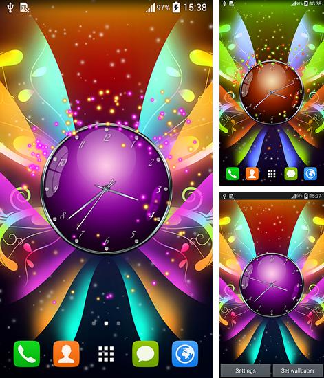 Download live wallpaper Clock with butterflies for Android. Get full version of Android apk livewallpaper Clock with butterflies for tablet and phone.