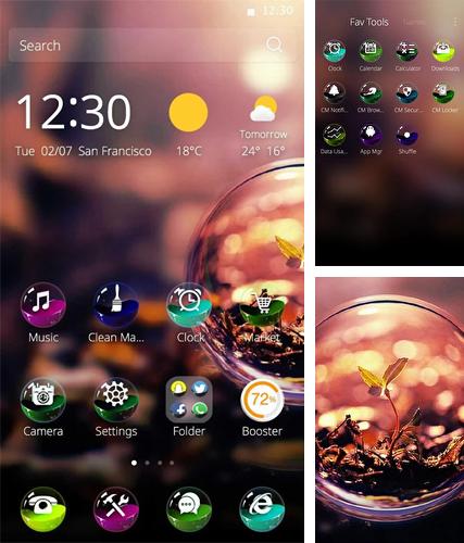 Kostenloses Android-Live Wallpaper Farbiger Ball. Vollversion der Android-apk-App Colorful ball für Tablets und Telefone.