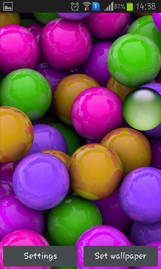 Скриншот Colorful balls. Скачать живые обои на Андроид планшеты и телефоны.