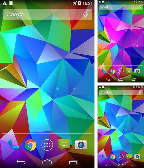 Kostenloses Android-Live Wallpaper Kristall 3D. Vollversion der Android-apk-App Crystal 3D für Tablets und Telefone.