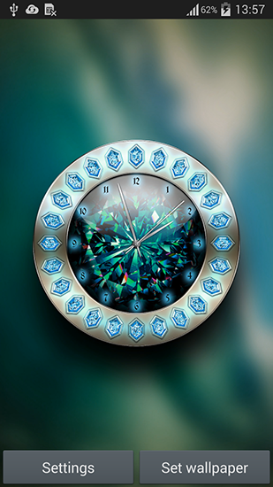 Crystal clock - безкоштовно скачати живі шпалери на Андроїд телефон або планшет.