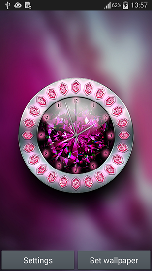 Screenshots of the Crystal clock for Android tablet, phone.