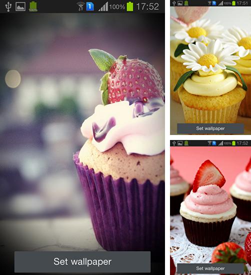 Cupcakes - бесплатно скачать живые обои на Андроид телефон или планшет.