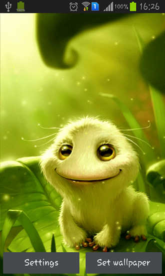 Kostenloses Android-Live Wallpaper Niedlicher Alien. Vollversion der Android-apk-App Cute alien für Tablets und Telefone.