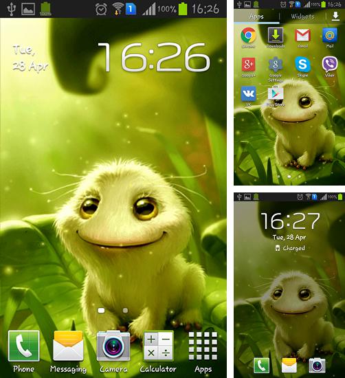 Додатково до живої шпалери Музичний динамік для Android телефонів та планшетів, Ви можете також безкоштовно скачати Cute alien.