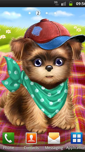 Cute and sweet puppy: Dress him up - бесплатно скачать живые обои на Андроид телефон или планшет.