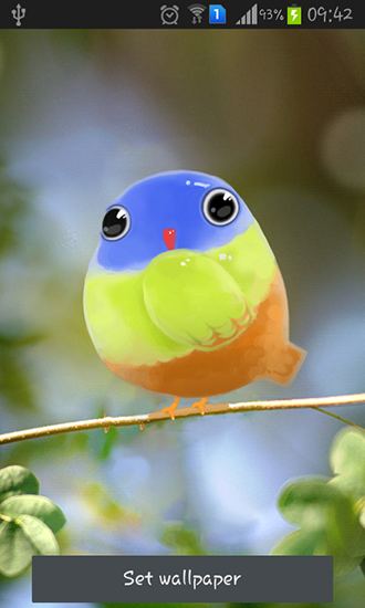 Cute bird live wallpaper for Android. Cute bird free download for tablet  and phone.