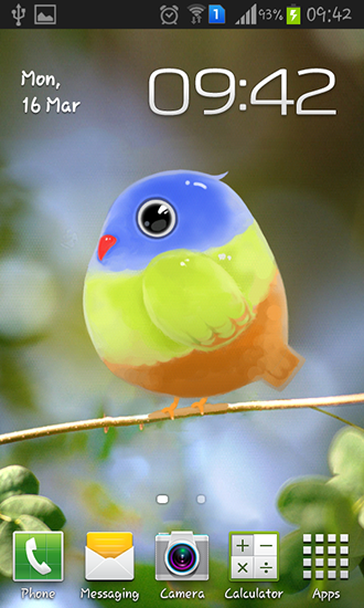 Cute bird - бесплатно скачать живые обои на Андроид телефон или планшет.