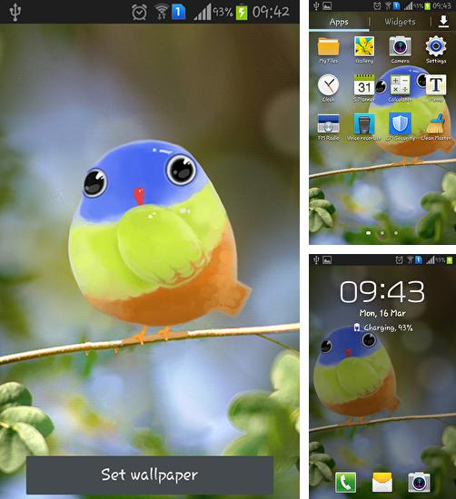 Android 搭載タブレット、携帯電話向けのライブ壁紙 ネオン・レーシング・カー・ホログラム のほかにも、かわいい鳥、Cute bird も無料でダウンロードしていただくことができます。