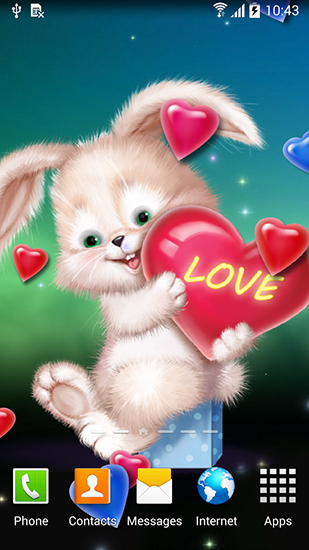 Cute bunny - безкоштовно скачати живі шпалери на Андроїд телефон або планшет.