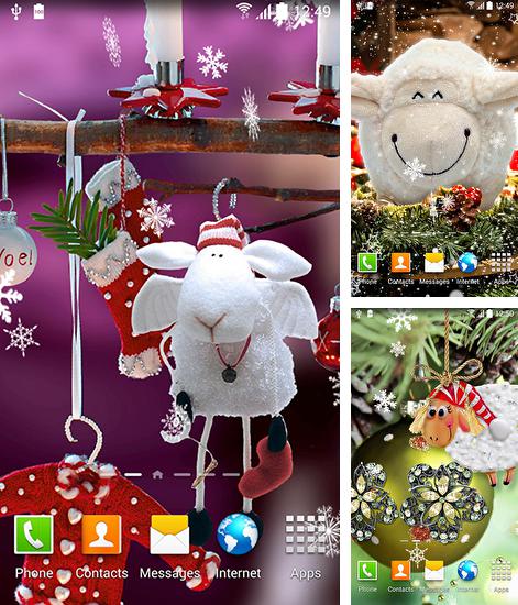 Дополнительно к живым обоям на Андроид телефоны и планшеты Планета в ночи, вы можете также бесплатно скачать заставку Cute Christmas.