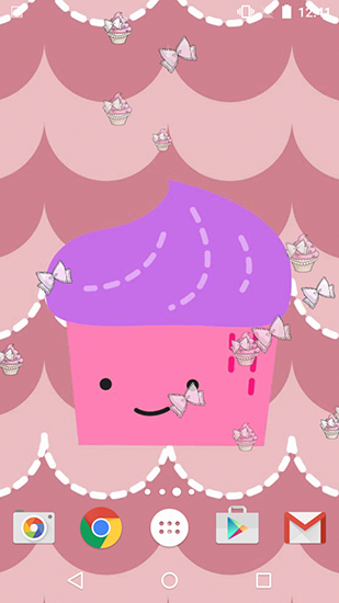 Papeis de parede animados Queques bonitos para Android. Papeis de parede animados Cute cupcakes para download gratuito.