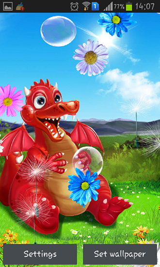 Cute dragon - бесплатно скачать живые обои на Андроид телефон или планшет.