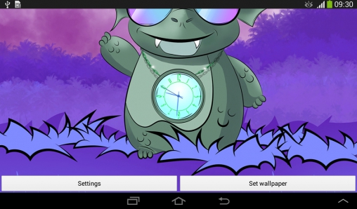 Cute dragon: Clock - безкоштовно скачати живі шпалери на Андроїд телефон або планшет.