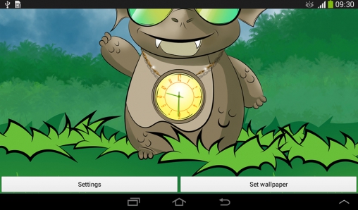 Скриншот Cute dragon: Clock. Скачать живые обои на Андроид планшеты и телефоны.