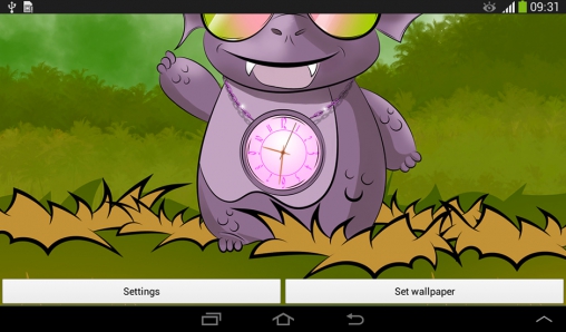 Screenshots von Cute dragon: Clock für Android-Tablet, Smartphone.