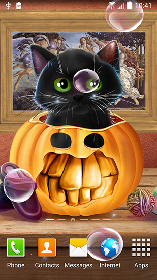 Cute Halloween für Android spielen. Live Wallpaper Sußes Halloween kostenloser Download.
