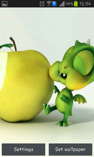 Fondos de pantalla animados a Cute little dragon para Android. Descarga gratuita fondos de pantalla animados Pequeño dragón simpático .