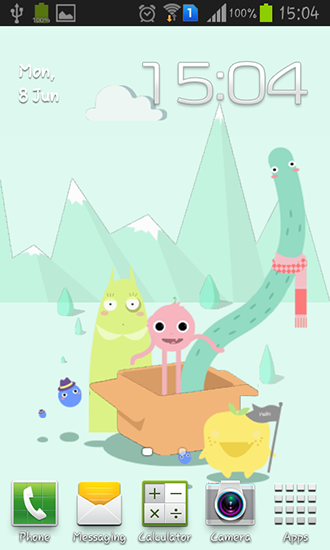 Fondos de pantalla animados a Cute monsters para Android. Descarga gratuita fondos de pantalla animados Monstruos simpáticos .