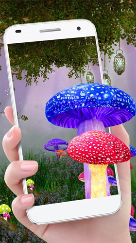Papeis de parede animados Cogumelo bonito para Android. Papeis de parede animados Cute mushroom para download gratuito.