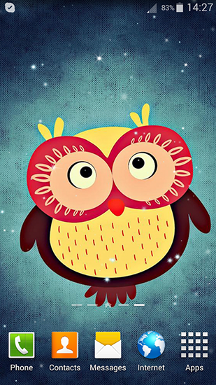 Papeis de parede animados Coruja bonita para Android. Papeis de parede animados Cute owl para download gratuito.